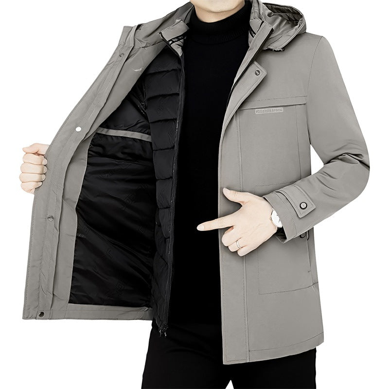 Herren Wasserabweisende Wattierte Winterjacke