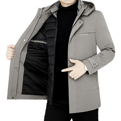 Herren Wasserabweisende Wattierte Winterjacke