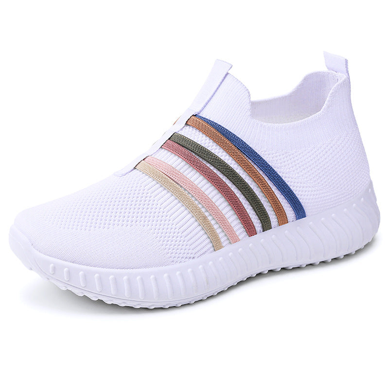 Damen Sneaker Atmungsaktiv mit Weichem Innenleben und Rutschfester Sohle