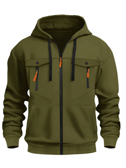 Herren Freizeitjacke Funktionstaschen Modern Sportlich