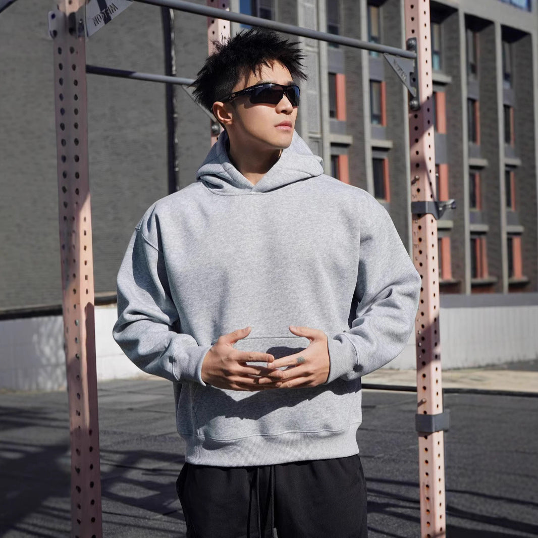 Herren Sweatshirt Oversized Kapuzenpulli Baumwolle Modern