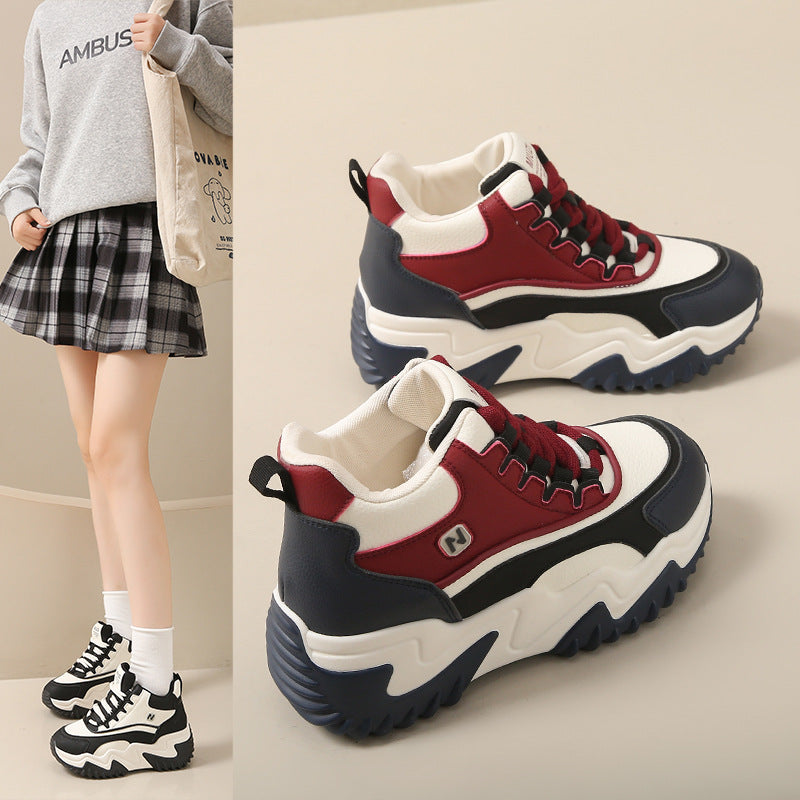 Damen Sneaker Hoch High Top Sneakers Sportlich Chunky - BerlinGlamour