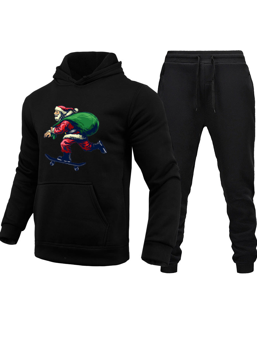 Herren Weihnachts Set Hoodie Jogginghose Mit Motiv