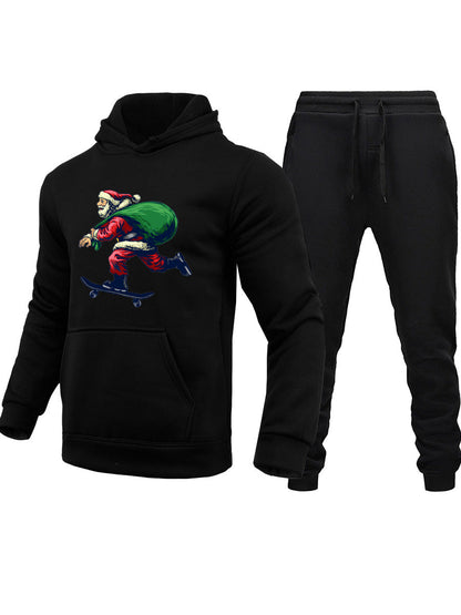 Herren Weihnachts Set Hoodie Jogginghose Mit Motiv