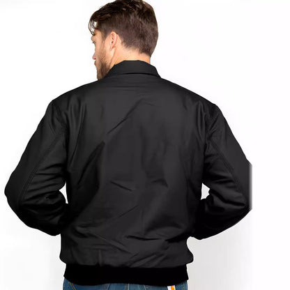 Herren Bomberjacke Mit Taschen Elastisch Modern