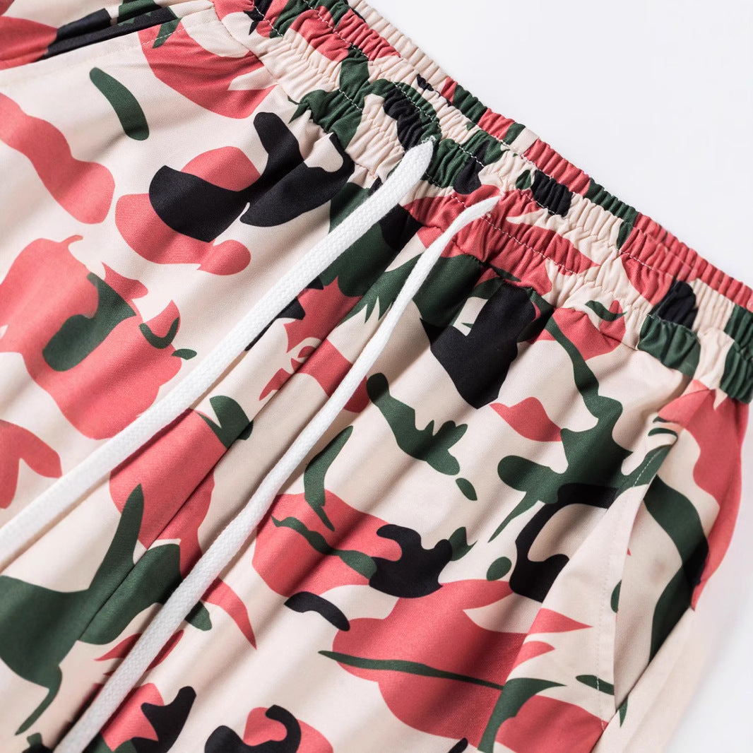 Herren Jogginghose Camouflage Elastisch Mit Taschen