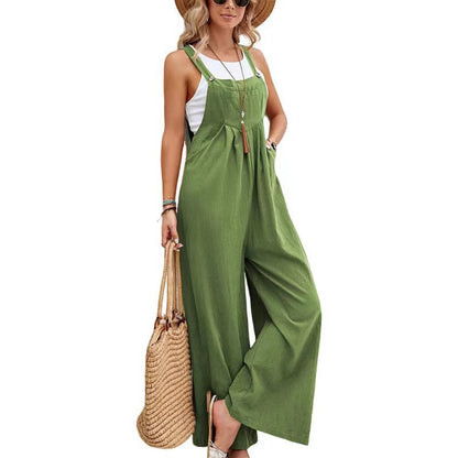 Damen Latzhose Weite Bequem Verstellbar Elegant