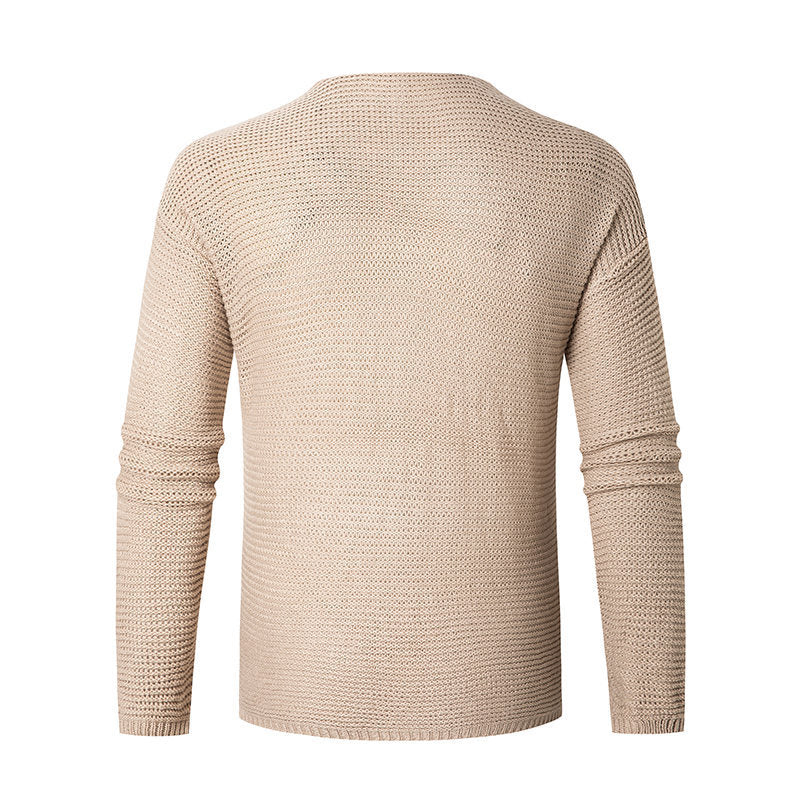 Herren Pullover V-Ausschnitt atmungsaktiver Baumwolle Elegant