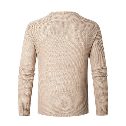Herren Pullover V-Ausschnitt atmungsaktiver Baumwolle Elegant
