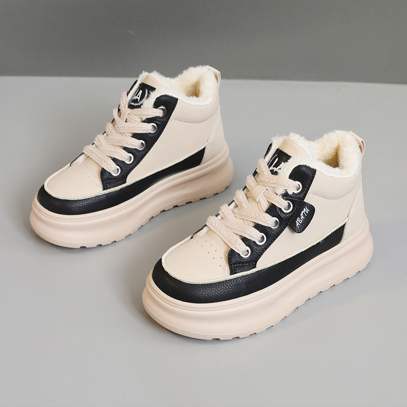 Damen Sneaker Warm Bequem Flauschig Innenfutter