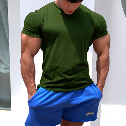Herren Sportset: Fitness-T-Shirt und Shorts Kurz Trainingsbekleidung