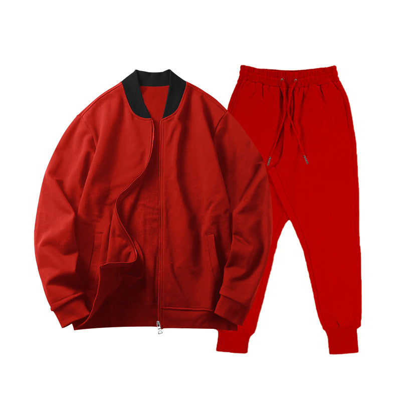 Herren Sportset Freizeitanzug Elastisch Mit Taschen