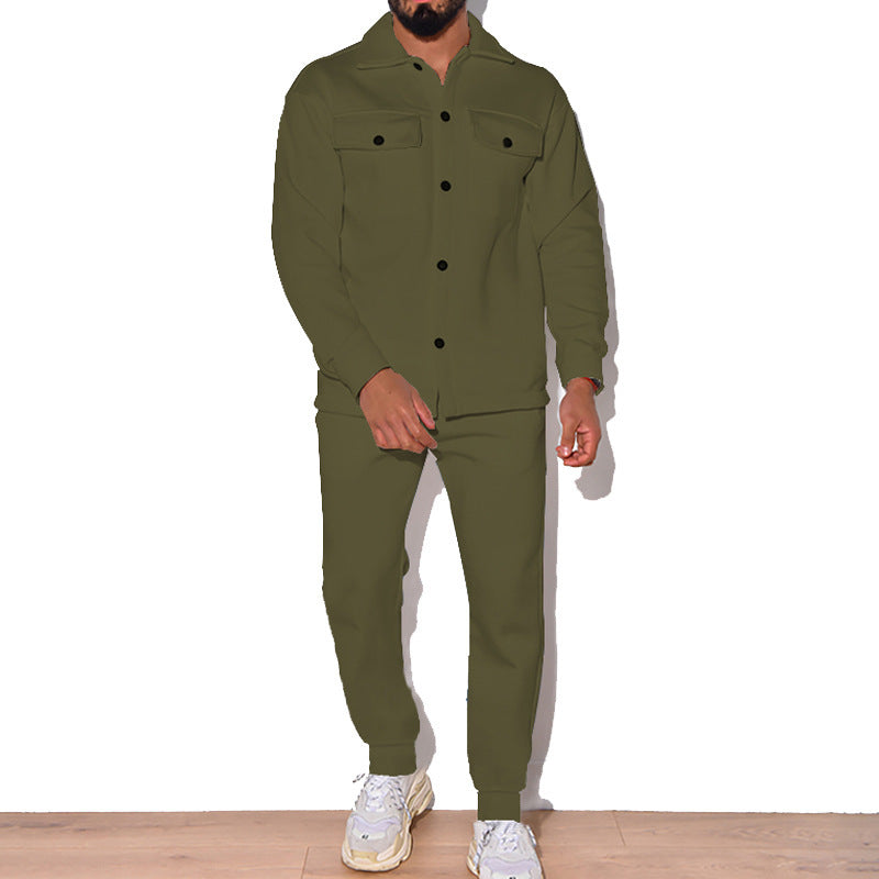 Herren Jogginghose Set Hemd Casual Streetwear