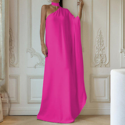Elegantes Damen Abendkleid One Shoulder Fließend Schick