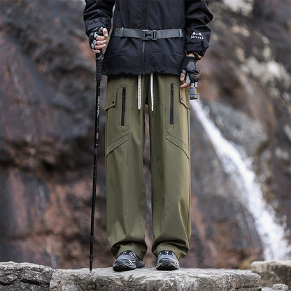 Herren Wanderhose Multifunktional mit verstellbarem Bund und Taschen