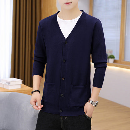 Herren Strickcardigan Leicht Eleganter Mit Taschen