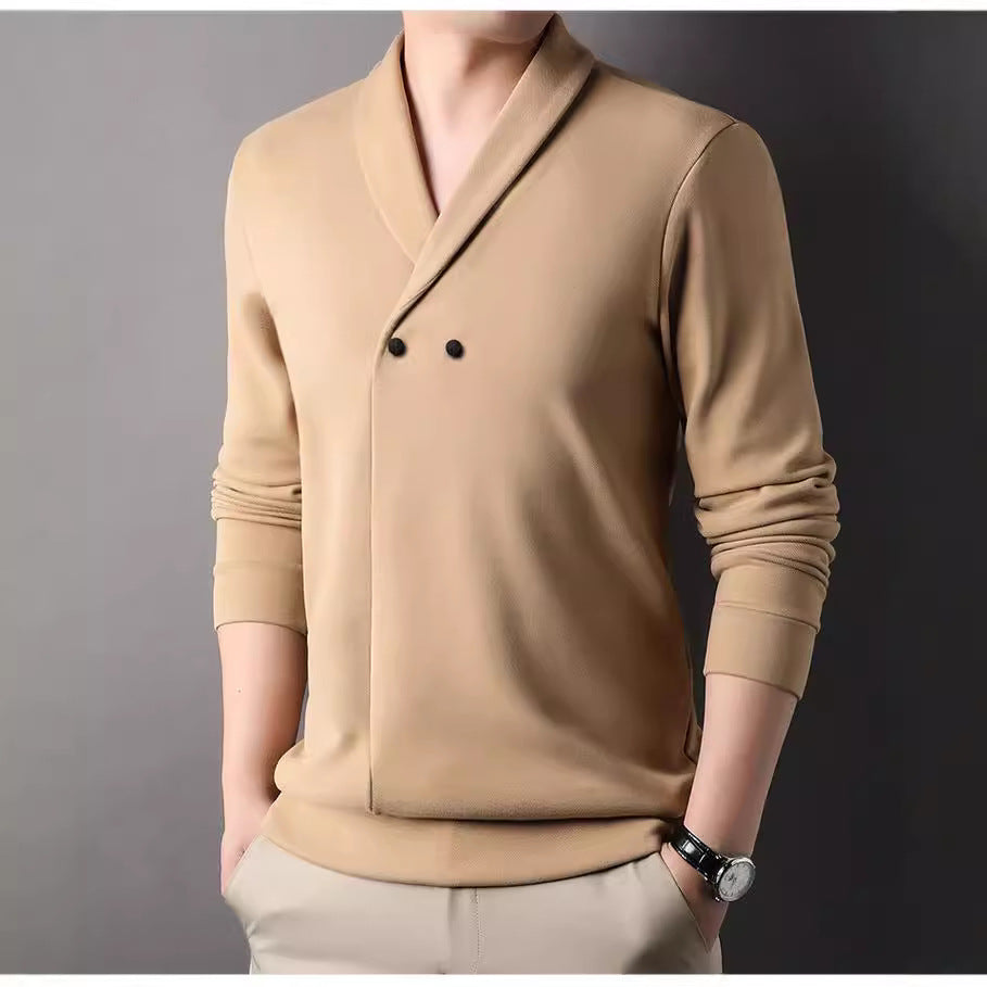 Herren Freizeitjacke Modern Schalkragen Praktisch Knöpfe - BerlinGlamour