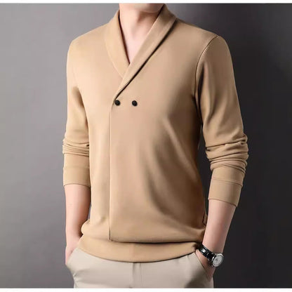 Herren Freizeitjacke Modern Schalkragen Praktisch Knöpfe - BerlinGlamour