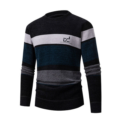 Herren Pullover Strukturiert Streifenmuster Modisch