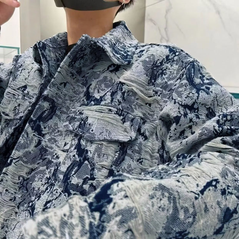 Herren Denimjacke Lässig Modern Mit Einzigartigem Design