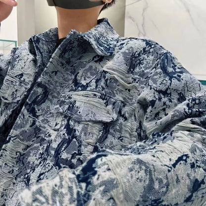 Herren Denimjacke Lässig Modern Mit Einzigartigem Design