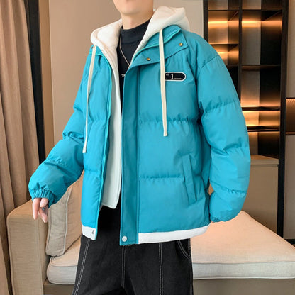 Herren Winterjacke Warm Dickes Futter Mit Kapuze