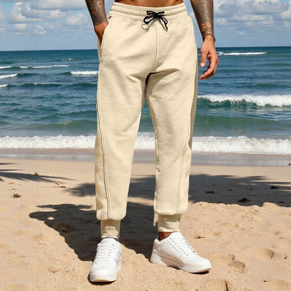 Herren Sport Hose Elastisch Mit Seitentaschen