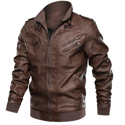 Herren Lederjacke Schwarz Modern Berlin Style