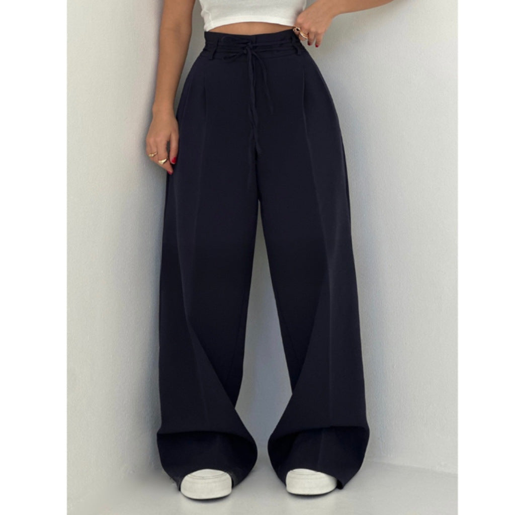 Damen Hose Hochbund Weite Bequem Elegant