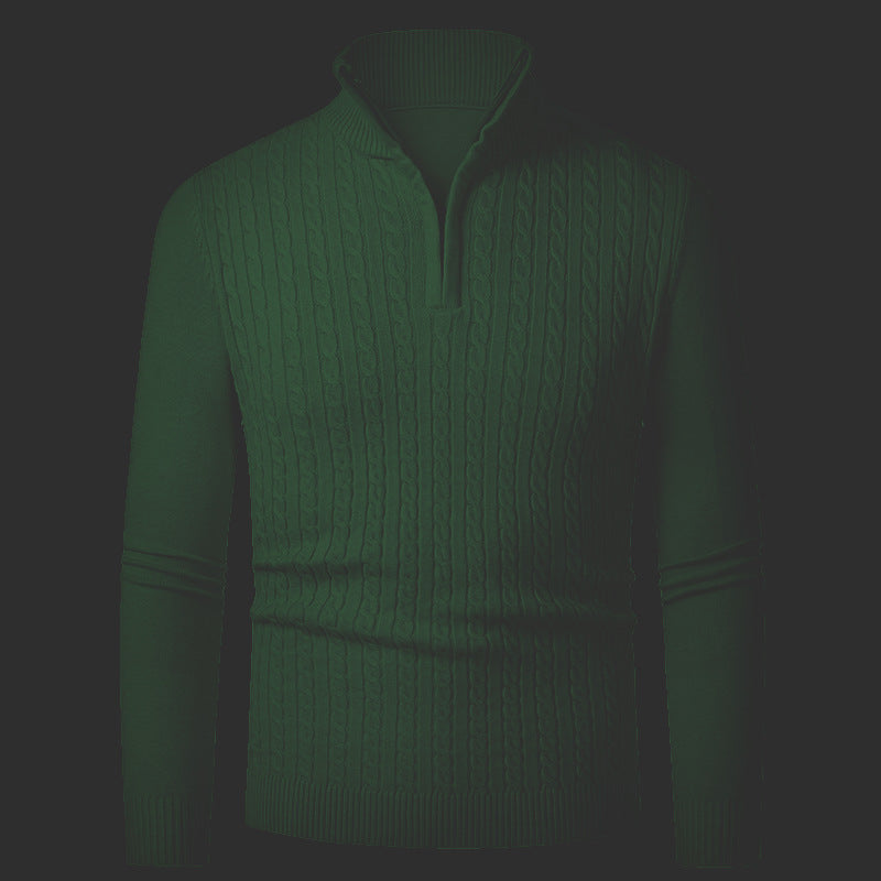 Herren Pullover Feinstrick Modern Reißverschluss