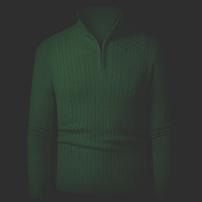 Herren Pullover Feinstrick Modern Reißverschluss