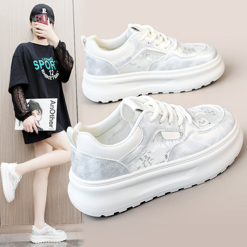Damen Sneaker Chunky bequem mit Mesh Obermaterial