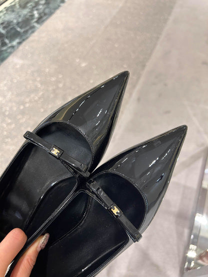 Damen Pumps Spitz Schuhe Elegant Riemendesign