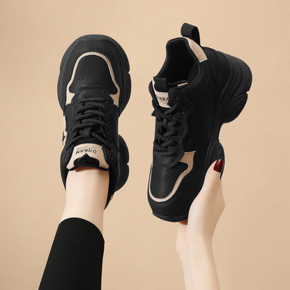 Damen Sportsneaker Chunky Weich Laufsohle Komfort