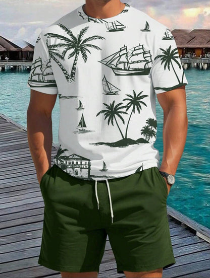 Herren Kurzarm-Shirt Maritim Relaxed Fit Sommer