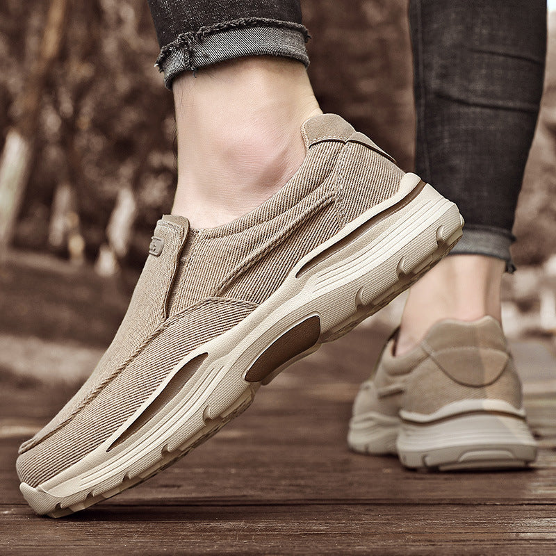Damen Sneaker Bequem Slip-On mit Luftdurchlässigkeit und Elastik