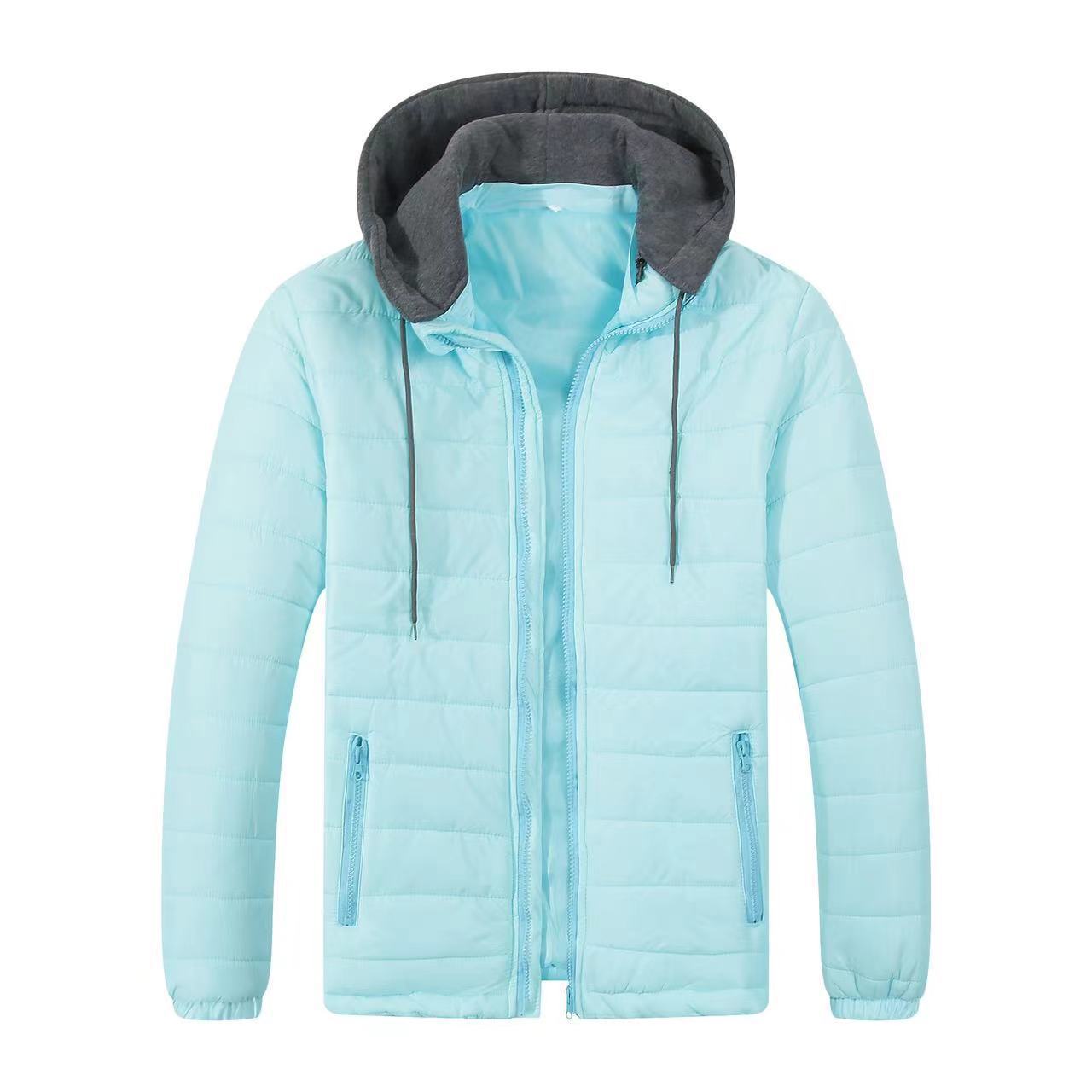 Herren Steppjacke Übergangsjacke Warm Isoliert Kapuze