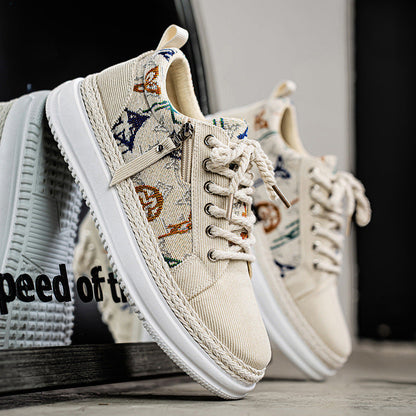 Damen Sneaker Sportlich Graffiti Muster Weich
