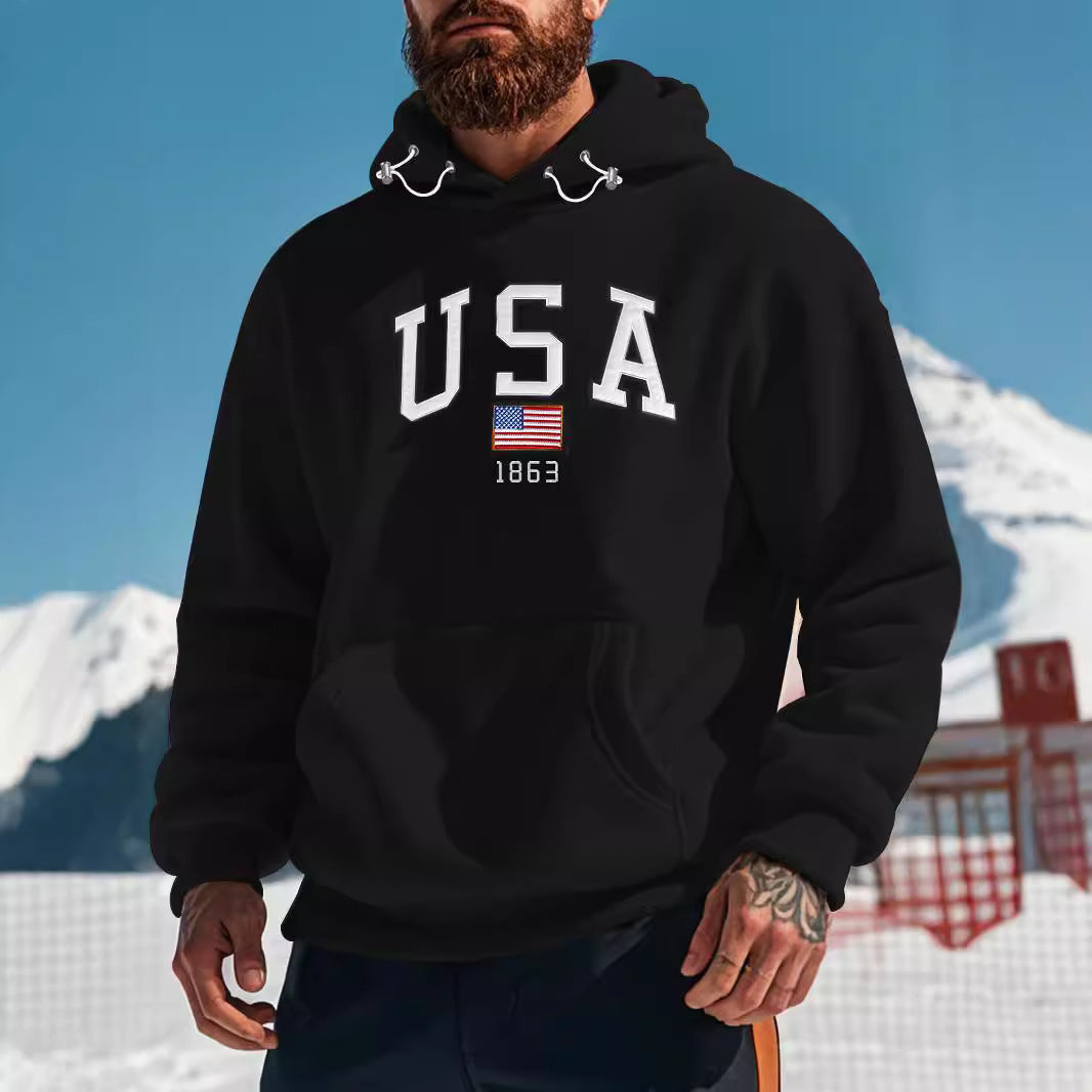 Herren Kapuzenpullover Sportlich Bequem mit Schriftzug