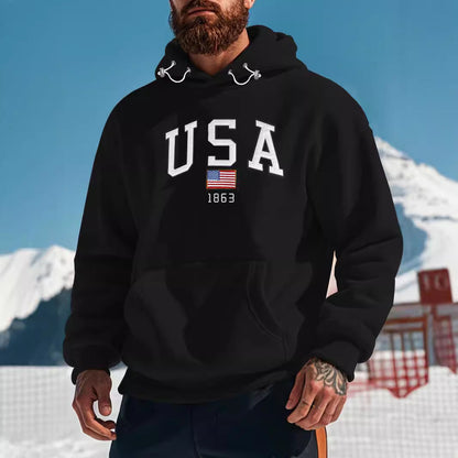 Herren Kapuzenpullover Sportlich Bequem mit Schriftzug