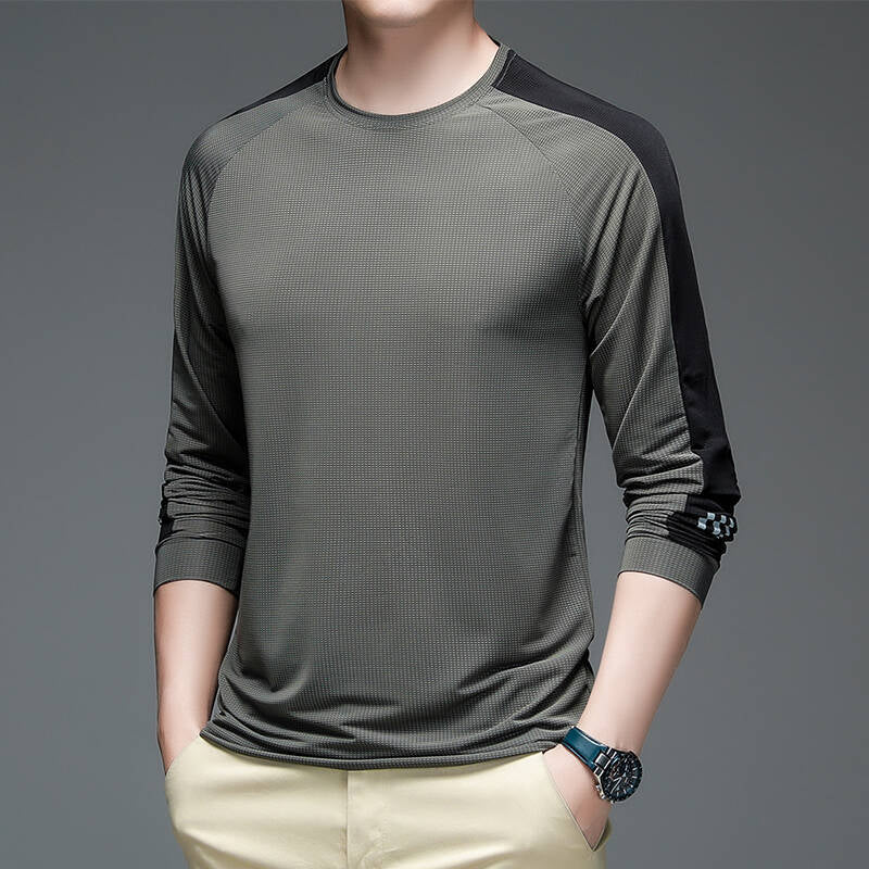 Herren Funktionsshirt Langarm Sportlich Feuchtigkeitsableitend