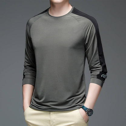 Herren Funktionsshirt Langarm Sportlich Feuchtigkeitsableitend