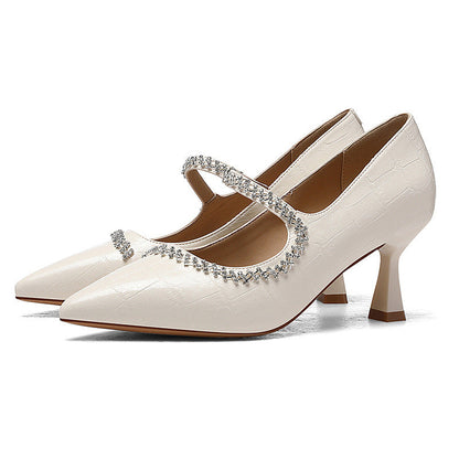 Damen Pumps Slingback Elegant mit Glitzersteinen