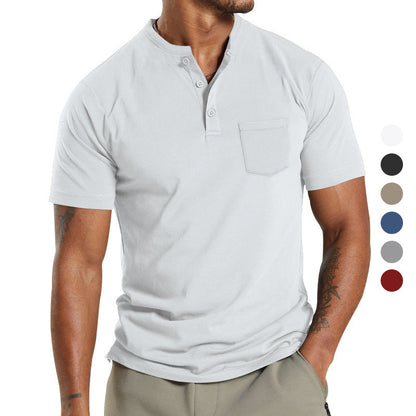 Herren T-Shirt Kurzarm mit Brusttasche Modern Sportlich - BerlinGlamour