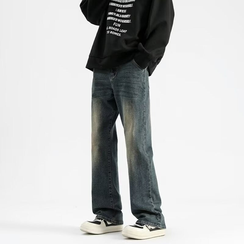 Herren Jeans Vintage Denim Lässig Berlin Style