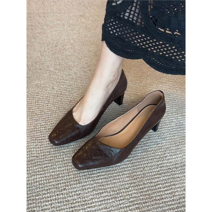Damen Pumps Komfort Blockabsatz Elegante Schuhe - BerlinGlamour