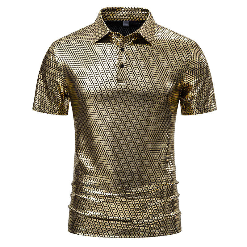 Herren Poloshirt Glänzendes Muster Elegantes Design