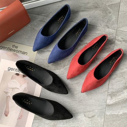 Damen Ballerinas Spitz Schuhe Elegantes Design