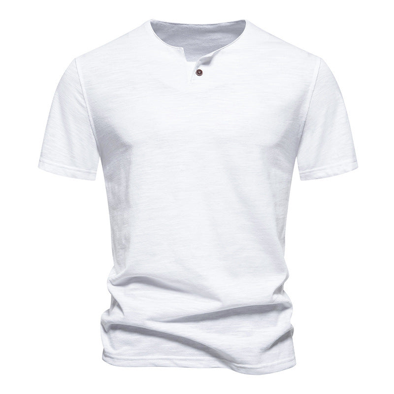 Herren Kurzarm-Shirt Moderner Stehkragen Baumwolle Berlin
