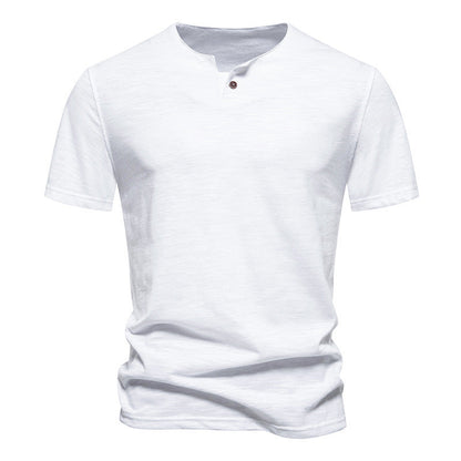Herren Kurzarm-Shirt Moderner Stehkragen Baumwolle Berlin